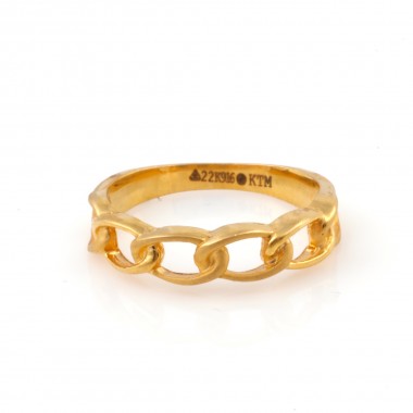 22K Gold Sachin Cast Ring for Gent's